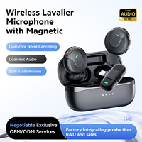 Microphone Lavalier Sans Fil DSP Réduction de Bruit Moniteur Bidirectionnel Affichage Numérique Type C 48KHz-24bit pour Vlog en Direct