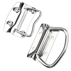 Poignée moderne en acier inoxydable pour armoire, tiroir, porte pliante simple, accessoires de meubles durables en argent - Product Image 1