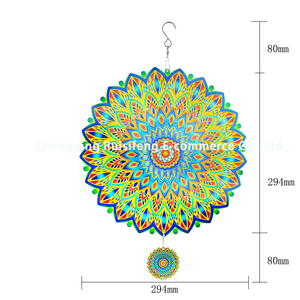Molino de Viento Mandala LED de 12 Pulgadas, 3D, de Acero Inoxidable, con Energía Solar, Resistente al Agua, para Decoración de Jardín, Venta al Por Mayor - Product Image 2