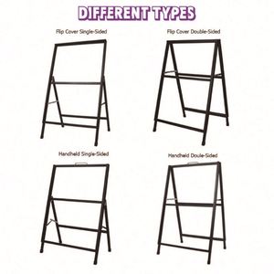 ขาตั้งป้าย A2 แบบ A-Frame ขนาดใหญ่ 24x36 นิ้ว ทำจากอลูมิเนียมอัลลอย สำหรับใส่แผ่น KT บอร์ด พร้อมล้อเลื่อน 60x90 ซม. - Product Image 2
