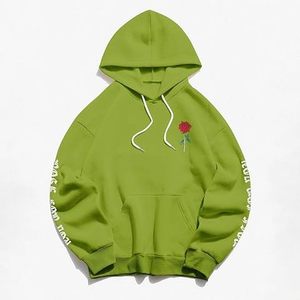 เสื้อฮู้ดสวมหัวสำหรับผู้ชายผ้าคอตตอนขนแกะทรงหลวมมีฮู้ดด้านหลังพิมพ์โลโก้แบบกำหนดเอง - Product Image 2