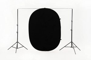 Vendita calda <span class=keywords><strong>nero</strong></span> <span class=keywords><strong>bianco</strong></span> sfondo pieghevole reversibile Pop up sfondo, per la fotografia di ritratto, per la videoconferenza - Product Image 3