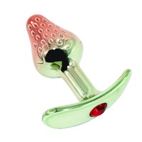 Plug anal en forme de fraise pour hommes et femmes, jouet anal pour masturbation alternative et dilatation, article de nouveauté pour adultes.