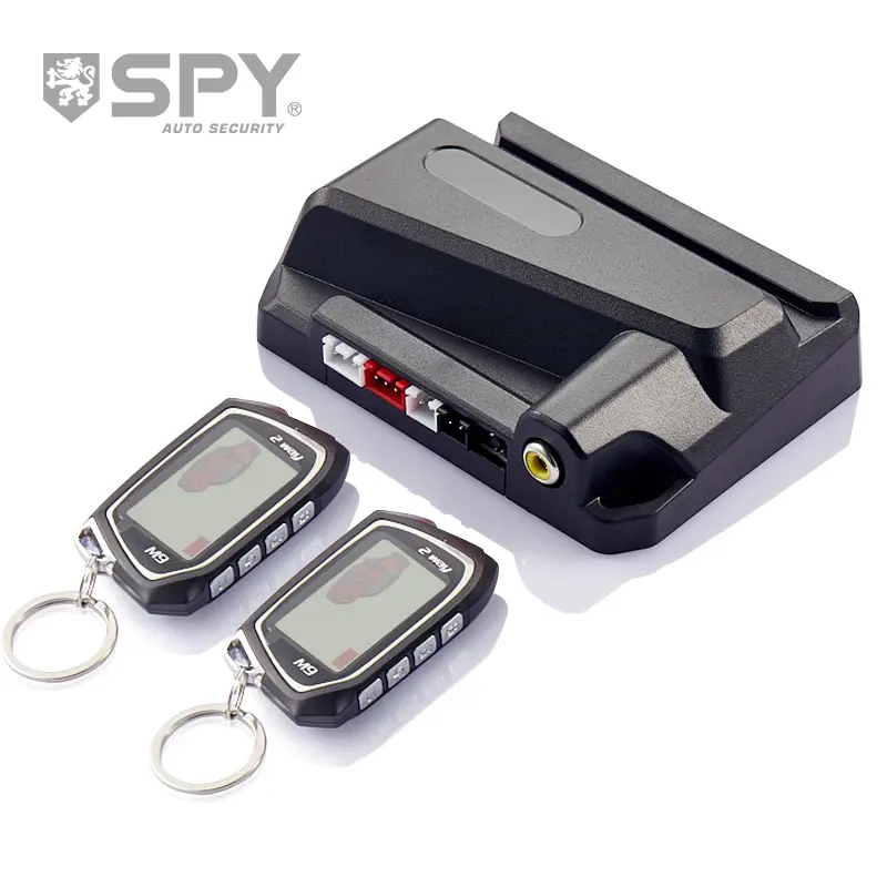 SPY pke smart key keyless push button start 2-way anti-theft car alarm systems with APP