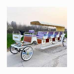 รถม้าชมวิวคุณภาพสูง 9 ที่นั่ง 13 ที่นั่ง รถม้าไฟฟ้า รถม้าสำหรับสวนสนุก - Product Image 1
