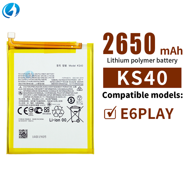 2650mAh KS40 New 0 Cycle Replacement Lithium Mobile Phone Battery for Motorola E6 Play EU