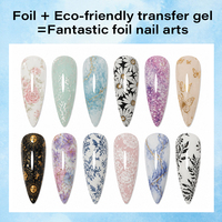 Gel de transfert adhésif puissant pour nail art, sans HEMA ni TPO, pour le transfert rapide des motifs et autocollants pour ongles