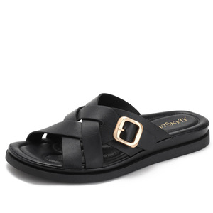 Sandalias Planas de Una Sola Tira para Mujer, Estilo Moderno y Popular en Internet, para Viajes, Playa y Aire Libre - Product Image 5