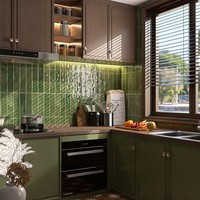 Ubin Dinding Keramik Lapis Kilap Berwarna 600x1200 untuk Dapur dan Kamar Mandi; Ubin Dinding Mewah Latar Belakang Biru Pink