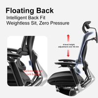 Chaise de bureau ergonomique haut de gamme en maille respirante, grand confort, inclinaison synchronisée, multifonction, accoudoirs 5D brevetés