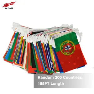 Stock 24 Europe Cup String Flags German 2024 Pennant Sports Bar Decorations Polyester Germany Flag String Banner