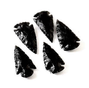 Punta de Flecha de Obsidiana Negra Natural de 23 Pulgadas, Hecha a Mano, Forma Irregular, Ecológica, Regalo Empresarial para Joyería - Product Image 2