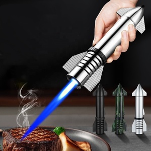 Encendedor de antorcha modelo Starship, encendedor recargable a prueba de viento de metal de alta calidad con cerradura de seguridad - Product Image 4