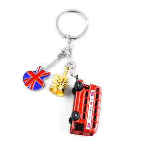 Nuevo diseño hermoso llavero con forma de coche de metal de Londres con regalo promocional llavero de metal de recuerdo - Product Image 4