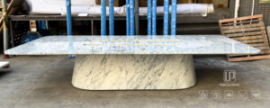 Mesa de Comedor Italiana de Mármol Natural de Alta Gama, Mesa Rectangular de Piedra de Lujo, Mesa de Comedor Grande de Mármol para 10 Personas 0655 - Product Image 2
