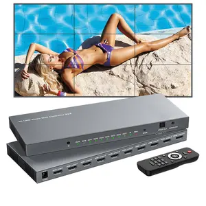 UHD 1 in 9 out hdm i video wall controller 3x3 tv display da parete controller 4K