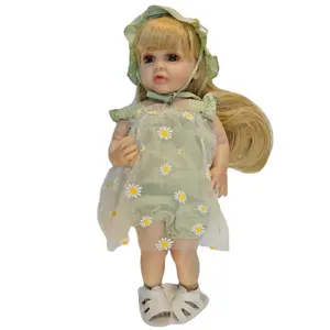 현실적인 다시 태어난 아기 인형 소녀 신생아 인형 비닐 실리콘 수제 가중 눈 오픈 아기 장난감 선물 세트 선물 상자