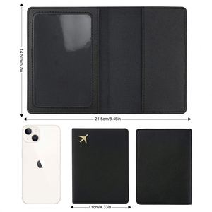 Cartera de Viaje Personalizada para Mujer y Hombre, Funda para Tarjetas de Crédito, Tarjetas de Embarque, Organizador de Documentos, Porta Pasaportes de Cuero PU - Product Image 2
