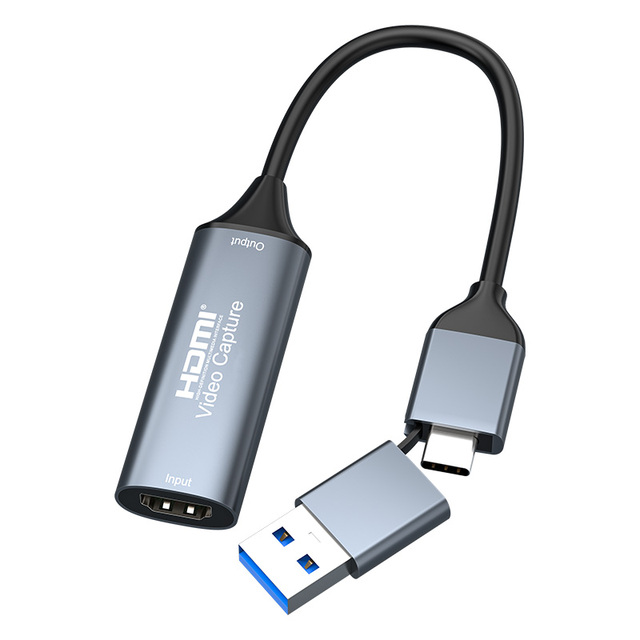 USB2.0 Video Capture Card Adapter  Monitoring RecordingType-C Game Live Streaming Broadcast Audio hdmi Video Accessories