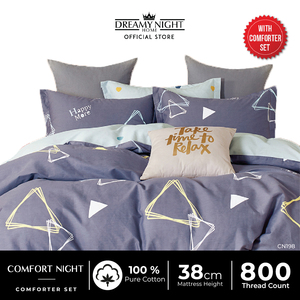 Ensemble de couette super simple confortable et moderne en coton 100% écologique, 3 pièces, 800 fils, doux et chaud, literie relaxante - Product Image 2