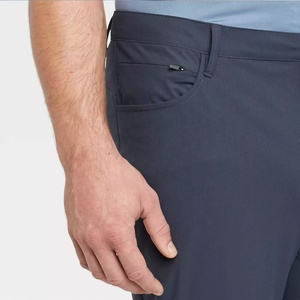 वाटरप्रूफ बैगी औपचारिक भूरे रंग की पतली ऊंची कमर पुरुषों के पॉलिएस्टर खिंचाव गोल्फ पैंट कस्टम - Product Image 3