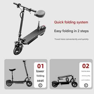 <span class=keywords><strong>Trottinette</strong></span> électrique longue portée à double moteur pour adultes - Vente flash <span class=keywords><strong>Trottinette</strong></span> pliable avec siège et pneus larges pour les trajets quotidiens et la livraison - Product Image 2