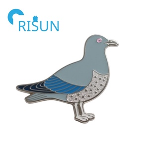 Personalizzato cartone animato metallo aringa gabbiano smalto gioielli spilla di uccelli di mare in smalto duro risvolto Custom Seagull Pin spilla - Product Image 2