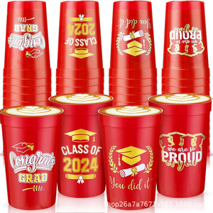 Gelas Plastik Persegi 16oz Custom, Souvenir Pesta & Pernikahan yang Dipersonalisasi, Botol Olahraga dengan Logo Tercetak - Product Image 3