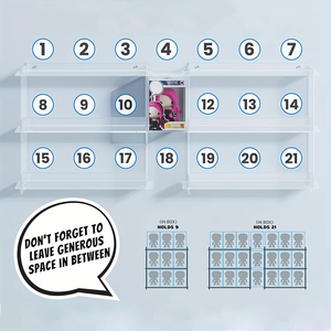 Estante de Exhibición Flotante de Acrílico Transparente para Montaje en Pared, para Figuras <span class=keywords><strong>Funko</strong></span> Bitty Pop - Product Image 3