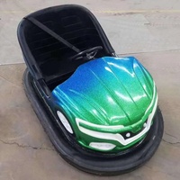 Système de Voitures Tamponneuses Commerciales à Batterie 2 Places avec Grille de Sol en Fibre de Verre et Capacité de 150 kg pour Aires de Jeux Intérieures/Extérieures