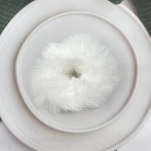 Style doux filles <span class=keywords><strong>cheveux</strong></span> cravates couleur bonbon fausse fourrure chouchou peluche queue de cheval élastique Chic bandeaux - Product Image 5