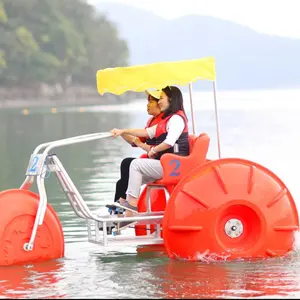 Wholesale customized two person on sea and lake with 3 wheels water bike sports tricycle pedal boat