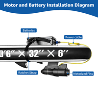Moteur de moteur à hélice SUP gonflable directionnel, propulseur sous-marin pour planche à pagaie avec télécommande