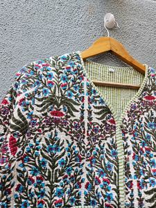 Abrigo de algodón acolchado hecho a mano de alta calidad para mujer, estilo invierno, con estampado indio, estilo bohemio, regalo para ella. - Product Image 3