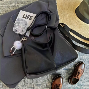 2025 Customized Vintage Fashion Large Capacity Shoulder <b>Bags</b> with Zipper Closure Letter Decoration for Women Travel & Daily Use - Product Image 2