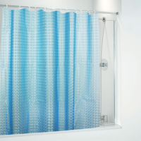 Rideau de douche en plastique cristal 3D 72x72 pouces, fin, léger, avec œillets métalliques antirouille