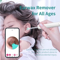 Nettoyeur d'oreilles intelligent sans fil avec caméra, otoscope, outil de suppression de cérumen, endoscope auriculaire Bluetooth, kit de nettoyage pour Android et iOS