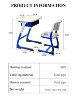 Bureaux et chaises d'école commerciaux modernes avec design ergonomique et surfaces faciles à nettoyer pour activités créatives