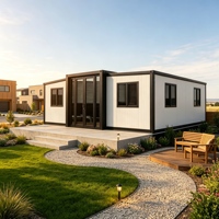 Maison conteneur extensible confortable à 2 chambres, maisons préfabriquées pour habitation