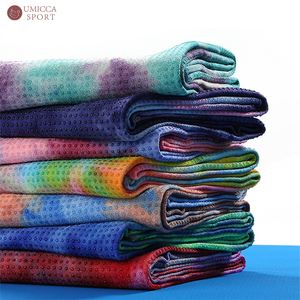 Serviette <span class=keywords><strong>de</strong></span> yoga antidérapante personnalisée avec logo, serviette <span class=keywords><strong>de</strong></span> yoga Pilates antidérapante, motif marbré avec points en silicone, pour le <span class=keywords><strong>sport</strong></span> et la gym - Product Image 3