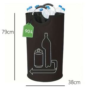 Cesto para Ropa Sucia con Asa de Aluminio, Cesto de Almacenamiento Impermeable de Tela Oxford para Ropa Sucia, Organizador para Baño, Dormitorio y Hogar - Product Image 2