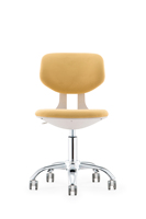 Petite chaise d'étudiant en tissu petite chaise de bureau secrétaire chaise de bureau pivotante à dossier réglable