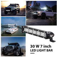 Barra de Luz LED Super Delgada de Una Sola Fila, 12V IP67, Haz Combinado de Luz Concentrada y Difusa, de Aluminio, para Conducción Todoterreno, para Camioneta, ATV, SUV