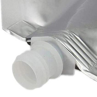 Vente en gros de sacs à buse sous-emballage de liquide emballage de boisson au lait de soja indépendant pochette à bec en argent