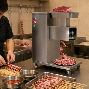 Machine à découper la viande pour la pénurie <span class=keywords><strong>de</strong></span> main-d'œuvre, trancheuse à viande à alimentation automatique pour un seul opérateur, idéale pour les boucheries très occupées - Product Image 3