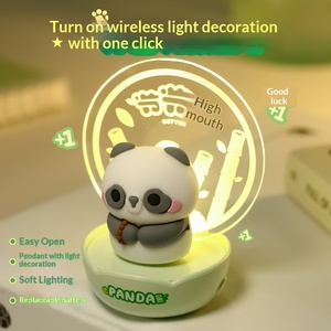 โคมไฟ LED ไร้สายขนาดเล็ก ดีไซน์สร้างสรรค์ แสงวอร์มไวท์ รูปแพนด้า เหมาะสำหรับใช้บนโต๊ะนักเรียน ปลอดภัยต่อสัตว์เลี้ยง - Product Image 4