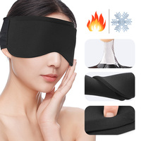 Masque oculaire réutilisable en polyester pour compresses chaudes/froides, cache-yeux occultant, rafraîchissant et chauffant, réduit les poches et les cernes