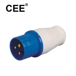 CEE 32A IP44 2P + E 3 פינים 6H תעשייתי זכר כוח תעשייתי שקע 220v