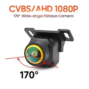 AHD 1080p mới 180 độ vàng Ống kính độ nét cao <span class=keywords><strong>Camera</strong></span> chiếu hậu xe hơi với chức năng nhìn đêm và <span class=keywords><strong>camera</strong></span> đỗ xe ngược. - Product Image 3