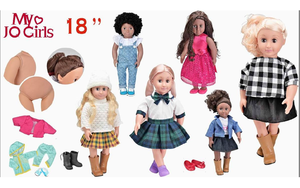 Bambola in Plastica <span class=keywords><strong>da</strong></span> 18 Pollici con Pelle Bianca e Nera, Capelli alla Moda con Due Trecce, Giocattolo per Bambine - Product Image 3